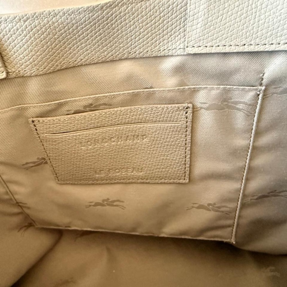 Longchamp Le Roseau L cowhide leather handbag - Picture 10 of 12